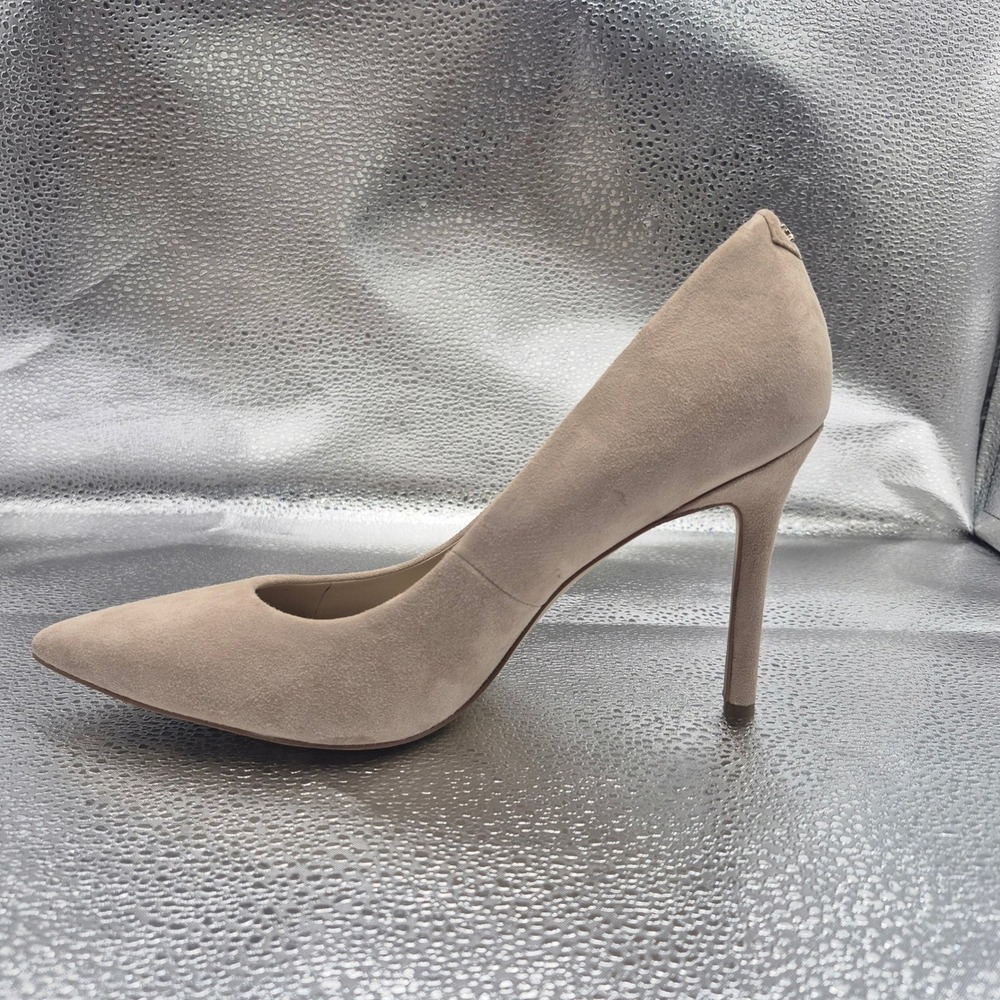 Sam Edelman Hazel Pointed Toe Pumps Oatmeal Beige Suede Stiletto Heels Size 8 - Picture 4 of 8